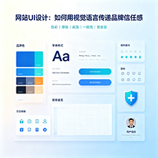 桦南建站-网站UI设计：如何用视觉语言传递品牌信任感